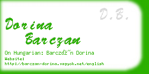 dorina barczan business card